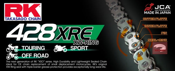 RK 428XRE XW-Ring Motorcycle Chain