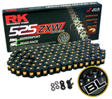 RK 525ZXW XW-Ring Motorcycle Chain Black and Gold