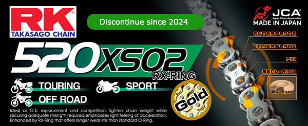 RK 520XSO2 RX-Ring Motorcycle Chain