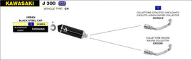 Arrow Motorcycle Exhaust - Kawasaki J300: 2014 - 2016
