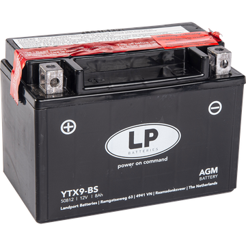 Landport Motorcycle Battery YTX9-BS (CP) 50812