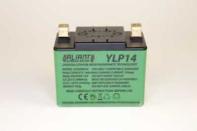 Aliant LiFePO4 Motorcycle Battery - 12v 14Ah equivalent