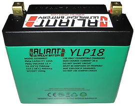 Aliant LiFePO4 Motorcycle Battery - 12v 18Ah equivalent