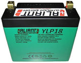 Aliant LiFePO4 Motorcycle Battery - 12v 18Ah equivalent